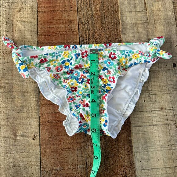 Zara Kids Floral Bikini Bottoms Size 8-9 UPF 50+ With Side Ties & Ruffles - Picture 3 of 6